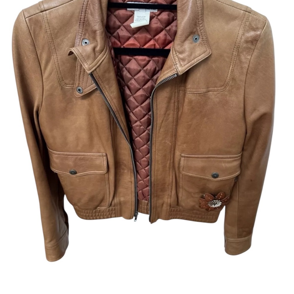 Vintage MICHAEL KORS Leather bomber Jacket